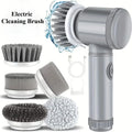 Electric Spin Scrubber, Bathroom Cordless Cleaning Brush Power Scrubber with 5 Replaceable Brush Heads, Electric Cleaning Brush